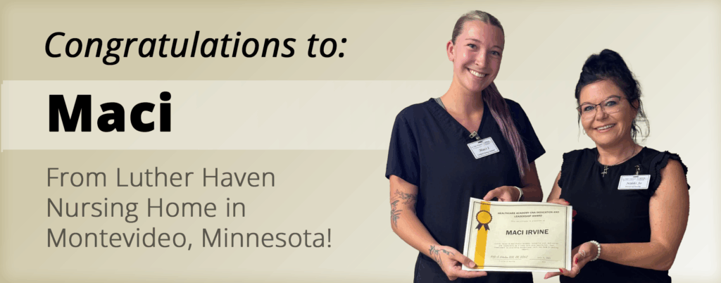 Healthcare Academy winner of our 2025 CNA Week giveaway- banner image